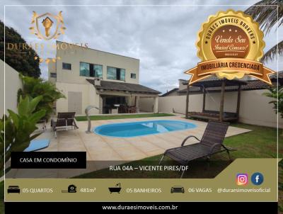 Casa em Condomínio para Venda, em RA XXX Vicente Pires, bairro Vicente Pires, 5 dormitórios, 5 banheiros, 3 suítes, 6 vagas